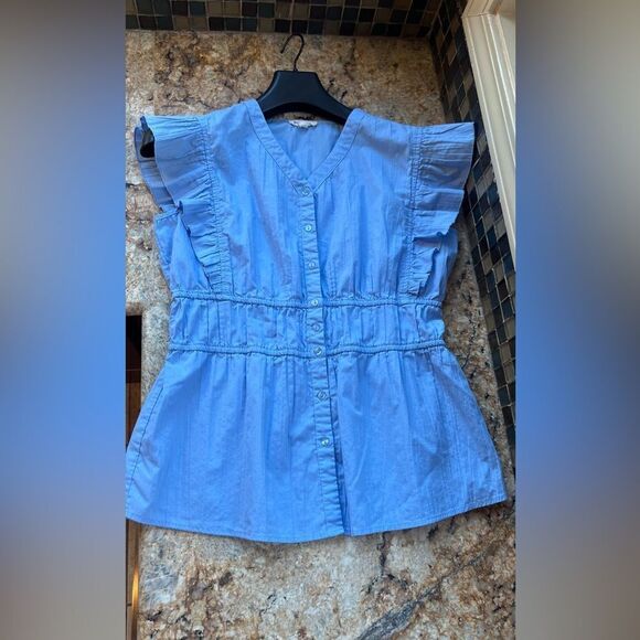 Grand and Green light blue boutique top - Picture 5 of 7